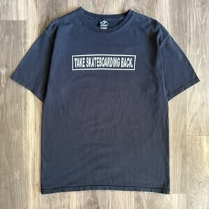 Vintage Consolidated Skateboards T-Shirt Size M Black Take Skateboarding Back